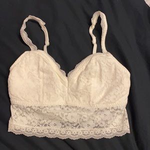 White cropped tank/bralette